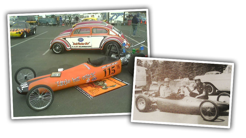 Illustration for article titled Everything Is Right In This Old Beetle Race Transporter Picture
